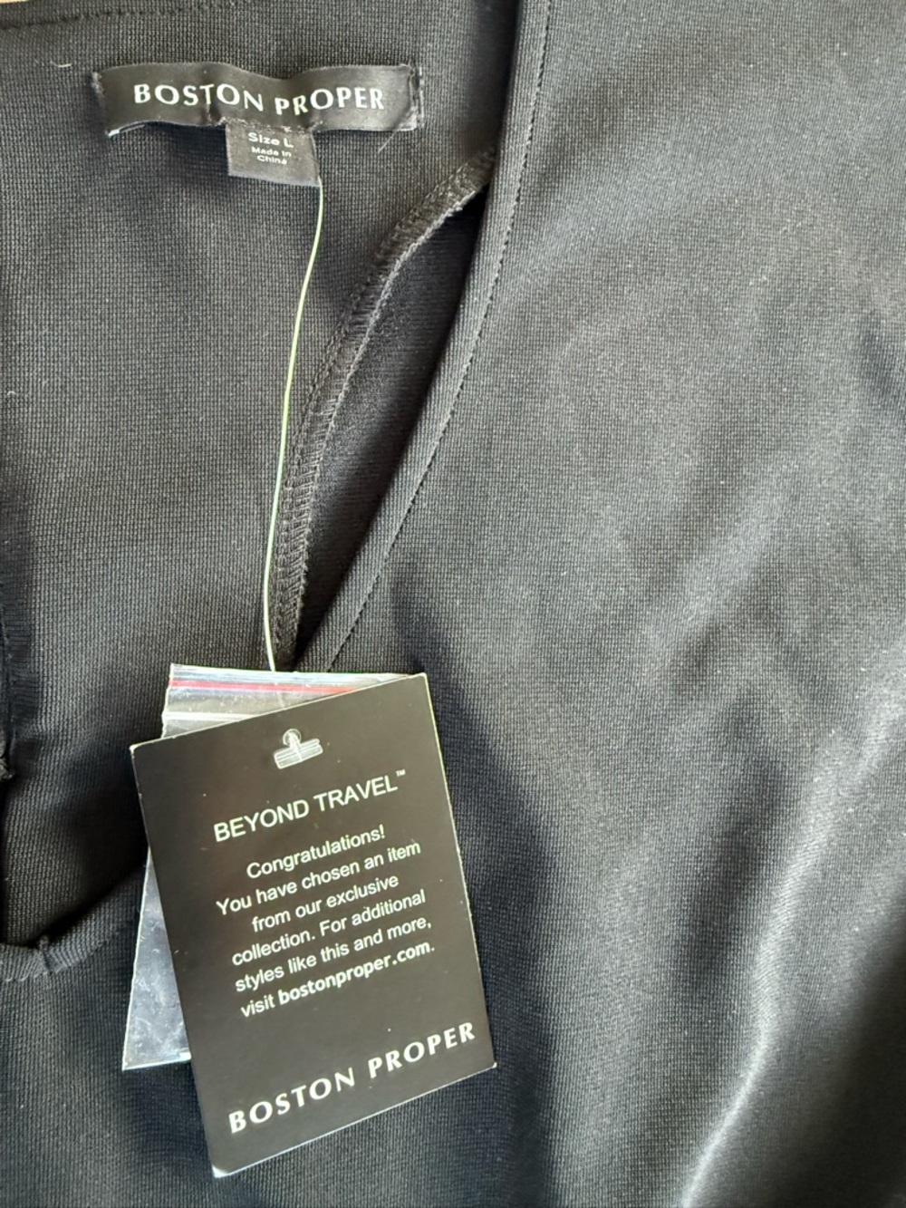 Boston Proper Black V-Neck Travel Jumpsuit - Picture 11 of 14